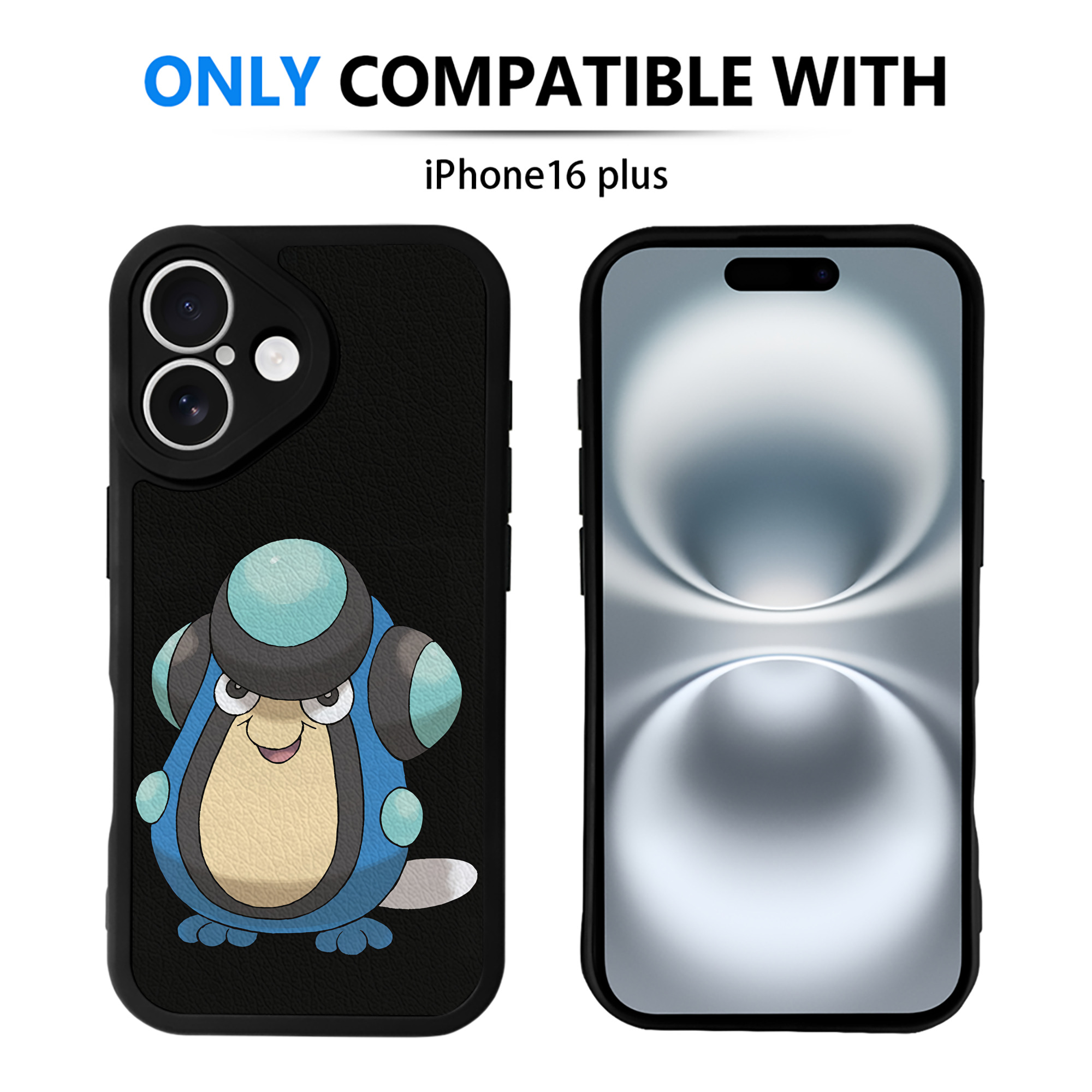 （画像用） ポケットモンスター Pokémon 【iPhone 16シリーズ対応】シリコンスマホケース（レザー調） 材質：シリコン